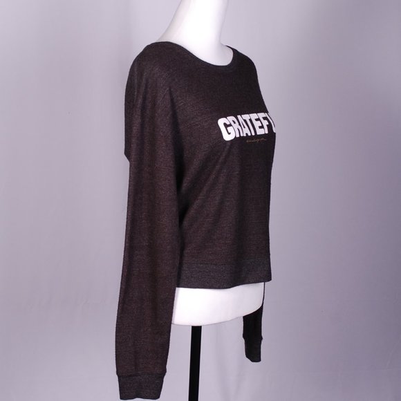 GUC Spiritual Gangster "Grateful" Cropped Sweatshirt, Sz - Lg - Picture 5 of 8